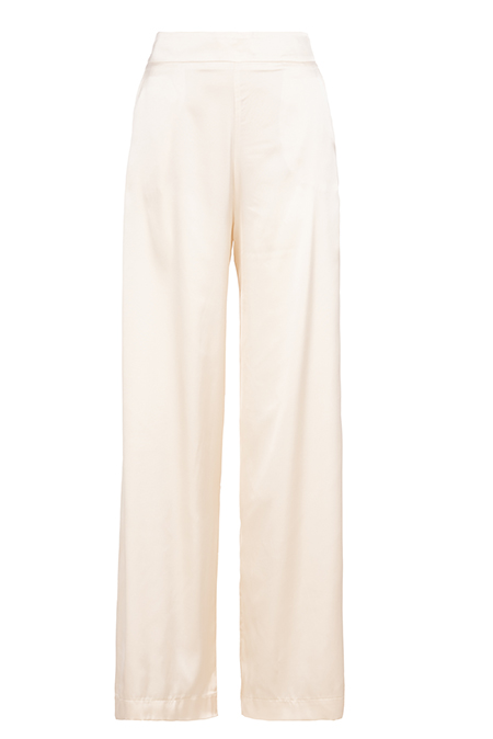 Tiffany Production Jednobojne pantalone širokih nogavica 